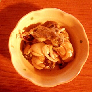牡蠣のピリ辛ポン酢炒め